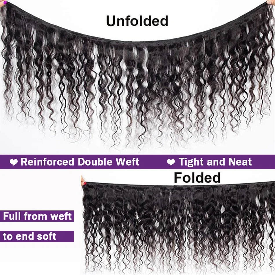 Loose Deep Wave Human Hair Bundles 30 40 Inch Brazilian Curly 3 4 Bundles Raw Hair Extensions Double Weft Rosabeauty