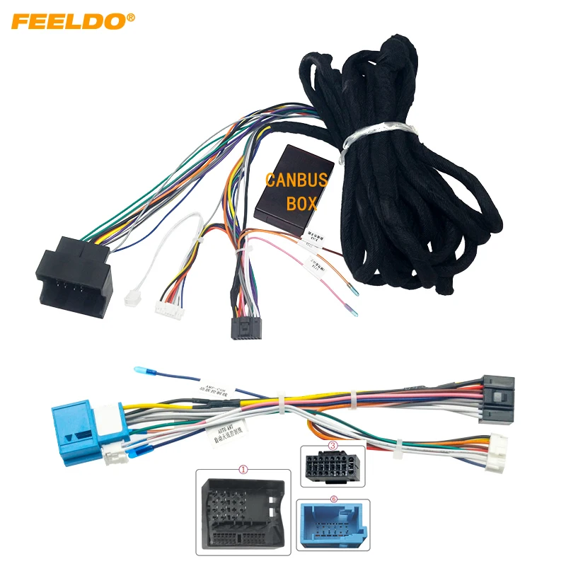

FEELDO автомобиль 6m Φ портупея CANbus для BMW E39/E46/E53 оснащен оригинальным навигационным головным устройством или усилителем DSP