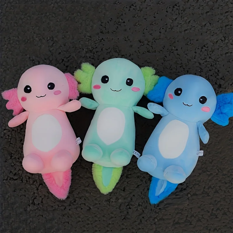 Axolotl Kuscheltier Realistisch – 45 Cm, Blau – Aus Weichem Plüsch, PP-Füllung, Süßes Geschenk Für Kinder