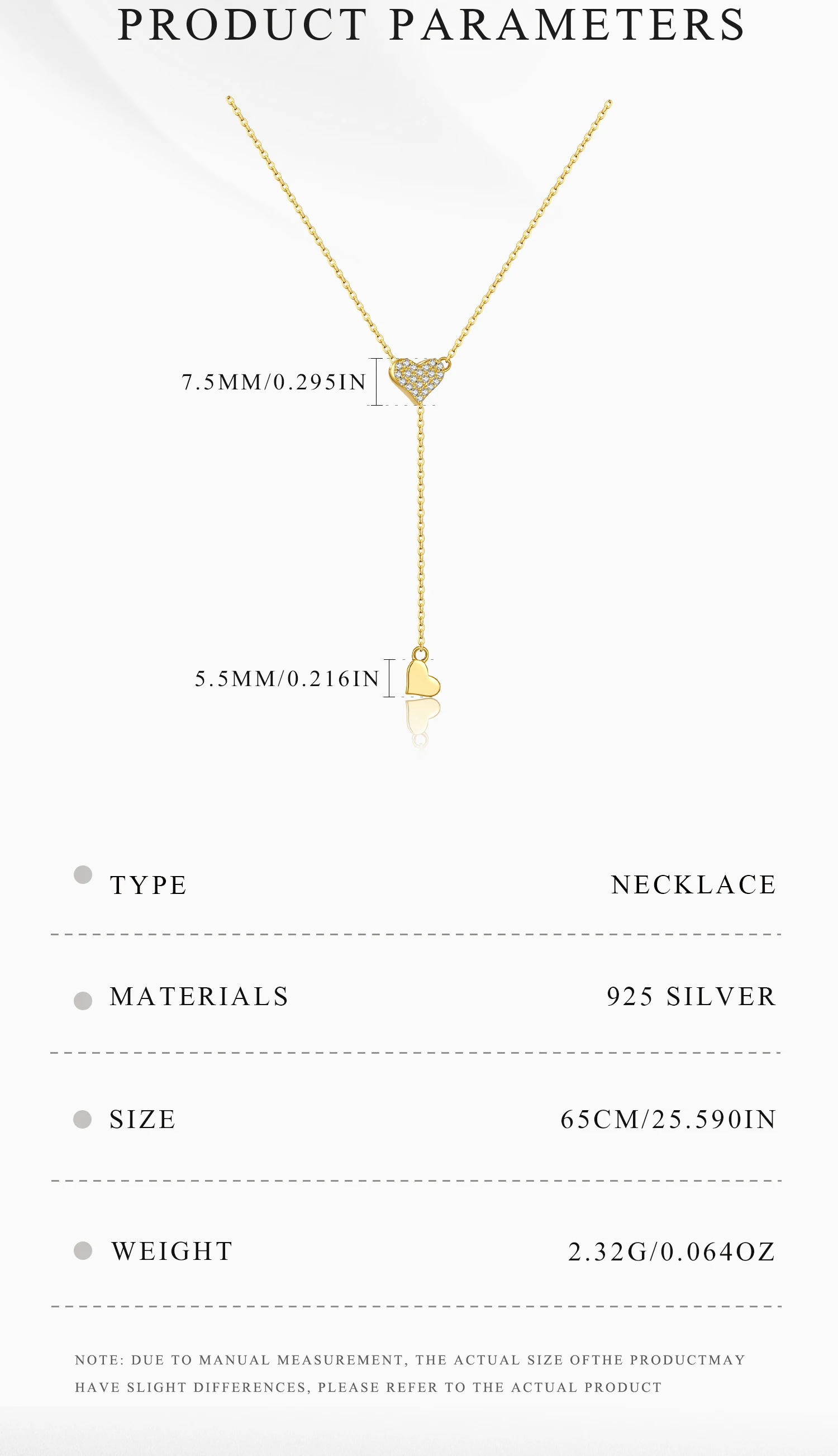 ANDYWEN Damen-Halskette aus 925er-Sterlingsilber, verstellbar, flexibel, zum Ziehen von Herz, lange Kette, Transformator, Gummistopfen, Schmuck – Detail 5