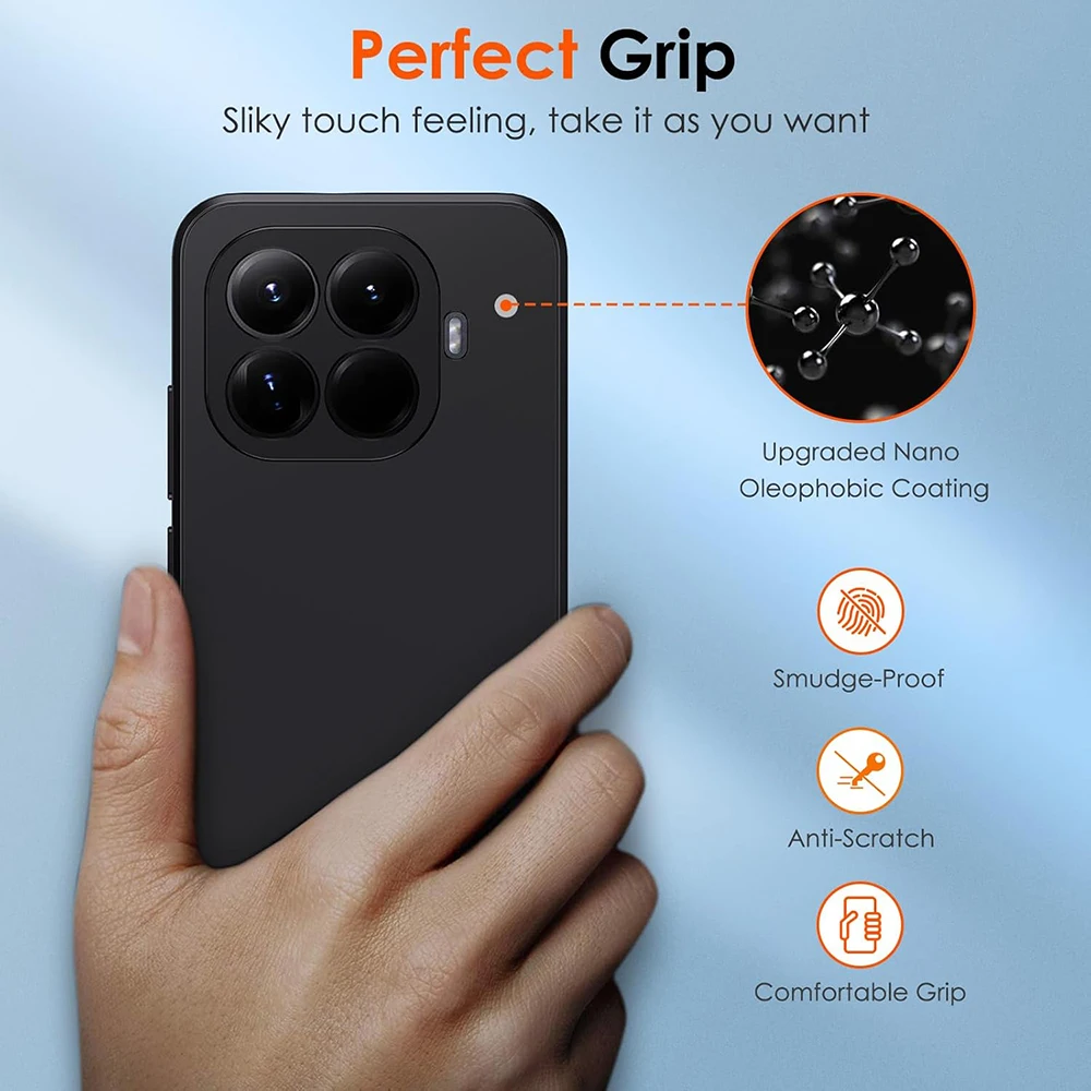 Ultra Thin Frosted Matte Black Silicone Soft Case