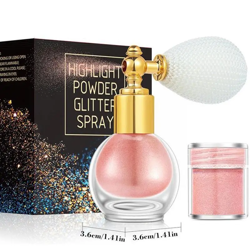 10colorsHighlighterPowderSprayHighGlossBrighteningGlitterPowder