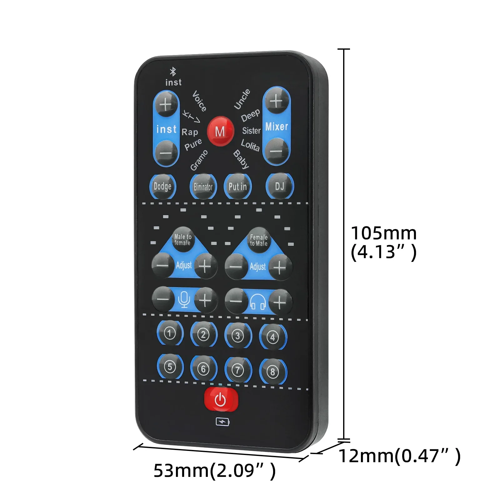 M10 Mini Voice Changer Card 8 Sound Effects Support Multi Function  Male Female