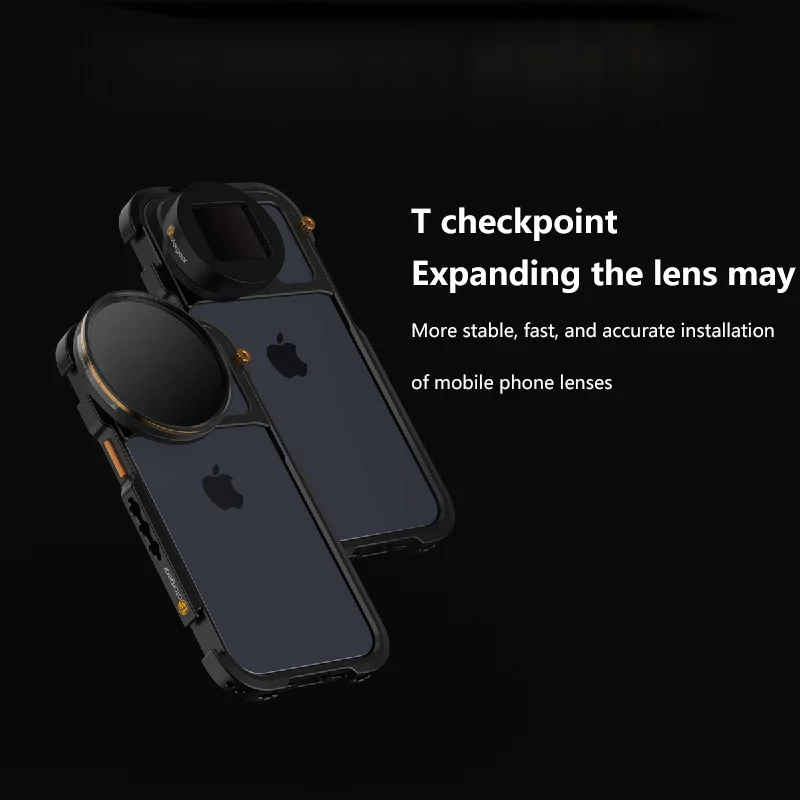 Fotorgear 금속 휴대폰 케이스, T 마운트 휴대폰 렌즈용 보호 휴대폰 케이스, 아이폰 15 프로 맥스용