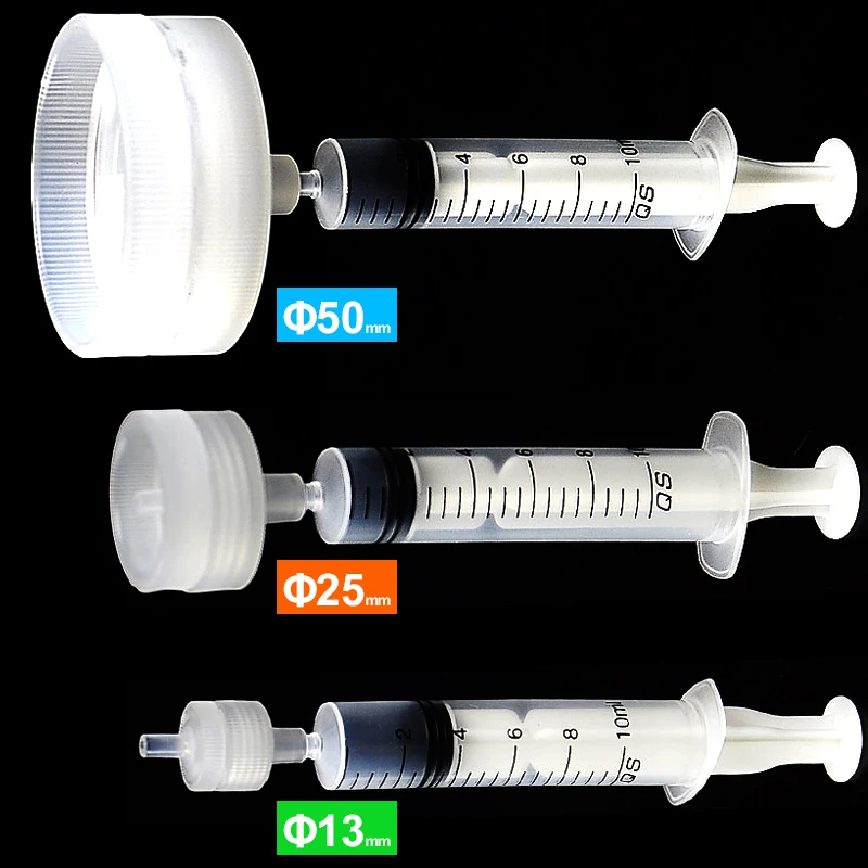 Plastic Clear Reusable Syringe Filter Used with Filter Membranes, Durable and Stable for Lab Filtration