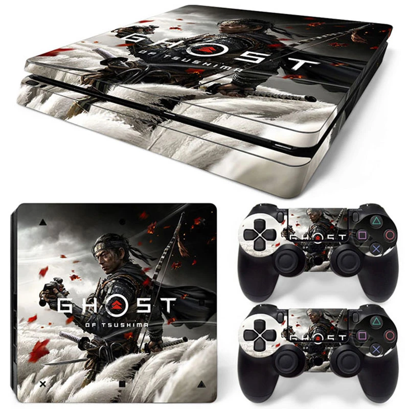 Ghost 6744 Game Ps4 Slim Skin Sticker Decal Cover Per Ps4 Slim Console E 2 Controller Skin Vinyl Slim Sticker Decal