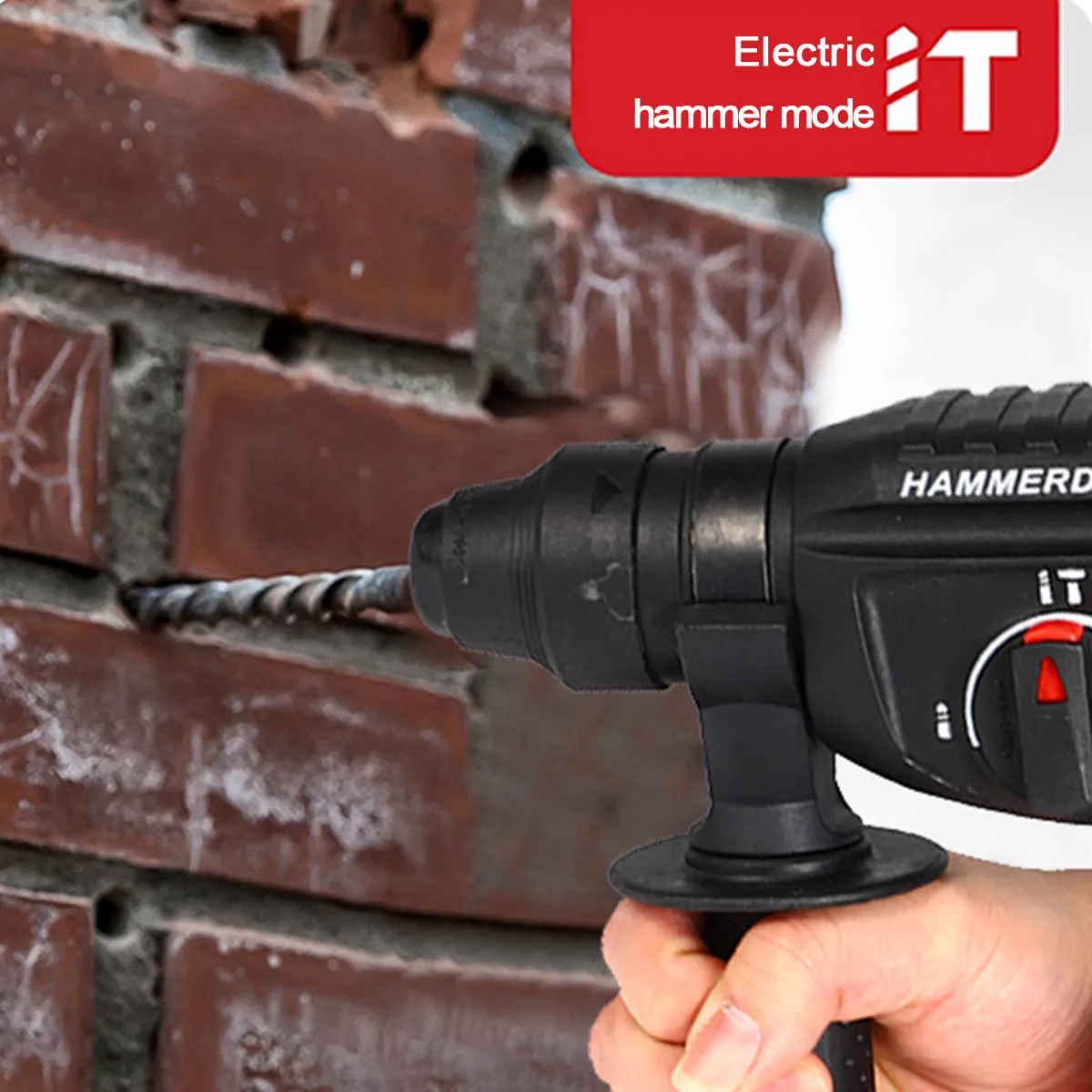 18V Cordless Electric Impact Drill  SDS Plus Electric Hammer Multifunctional Rotary Electric Pick 26mm for Makita 18V Battery 6