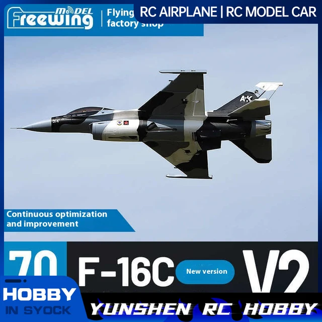 Freewing 70mm F-16C "Warhawk" V2 High-Power Internal Rotation Brushless Motor Rc Plane Assembled Fixed Wing Model 1