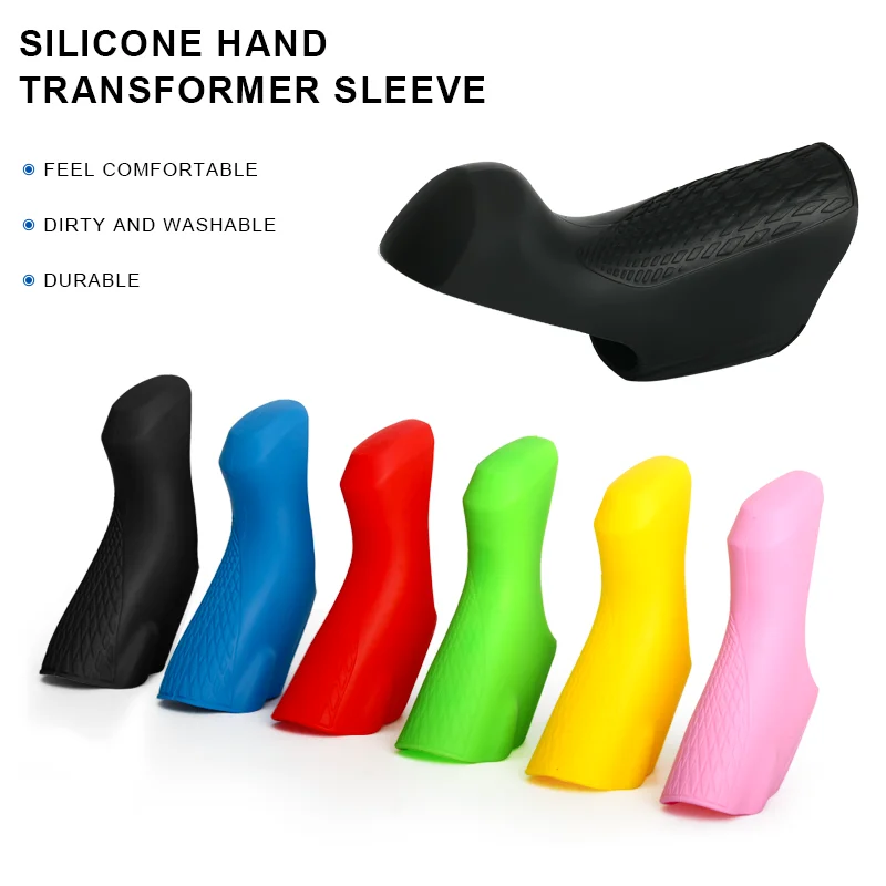 2 Tappi In Silicone Per Leva Freno Bici ST-R7000 / ST-R8000 – Antiscivolo, Assorbivibrazioni, Morbidi, 11x6 Cm, Facili Da Montare