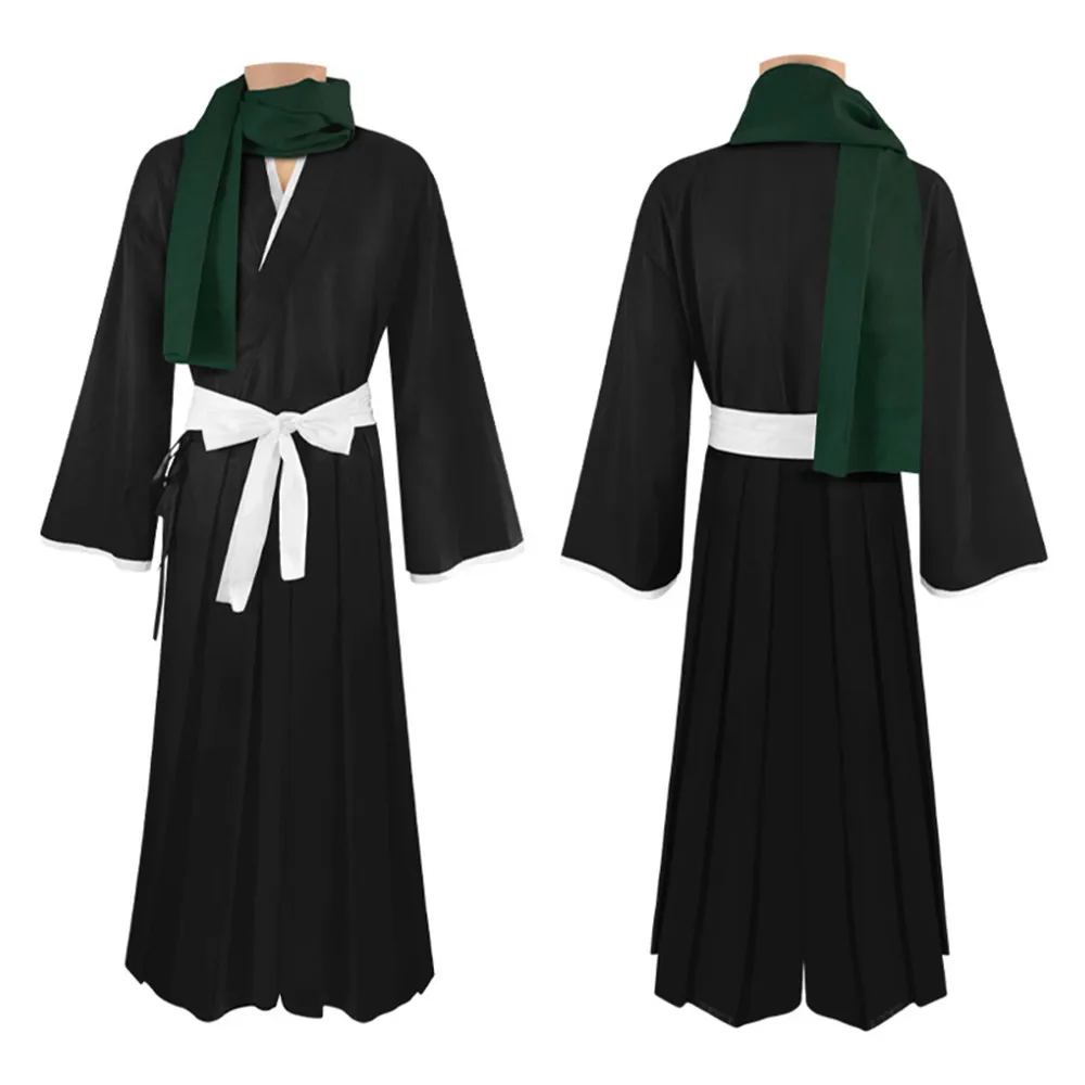 

Anime Bleach Hitsugaya Toushirou Cosplay Costume Thousand-Year Blood War Arc Captain of the 10th Division Black Uniform Scarf Cl