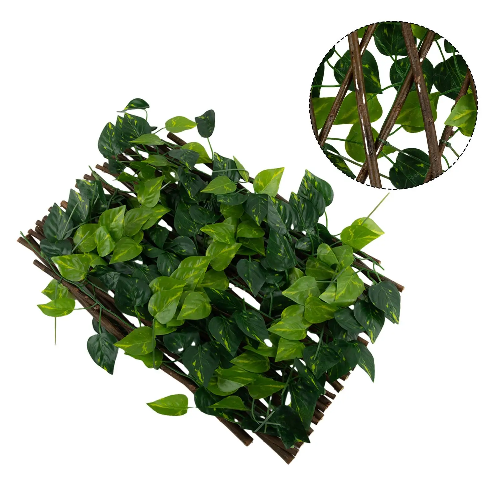 Artificial Fence Leaf Fake Plant Ivy Fence Telescopic Garden Green Hedge Ivy Privacy