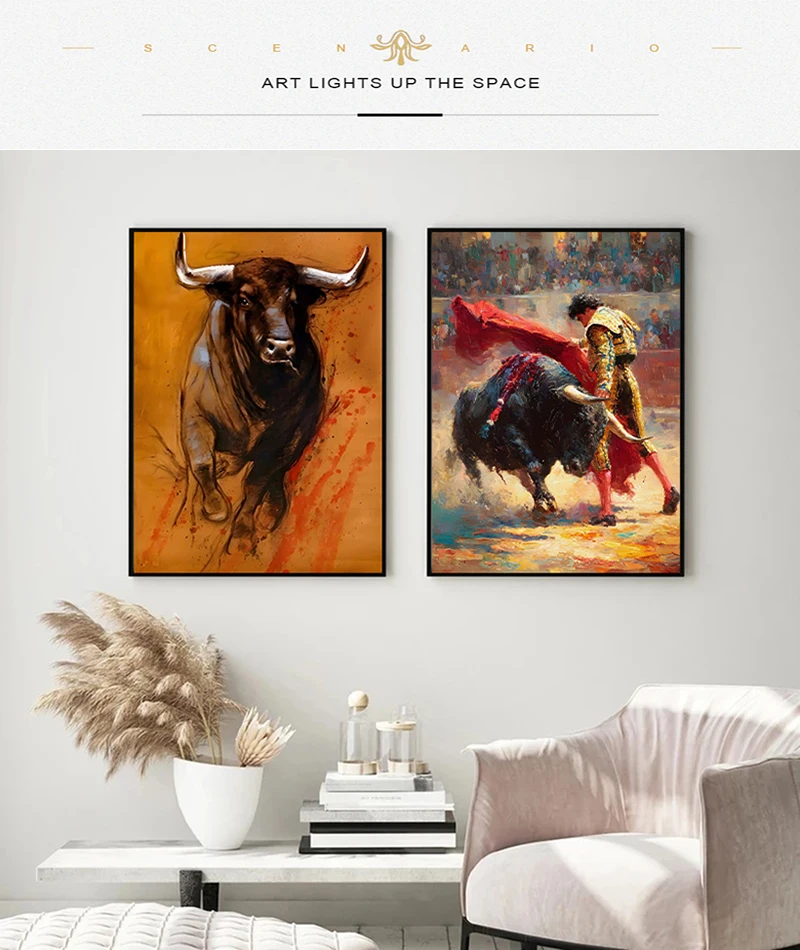 Wild Bull Canvas Poster 3