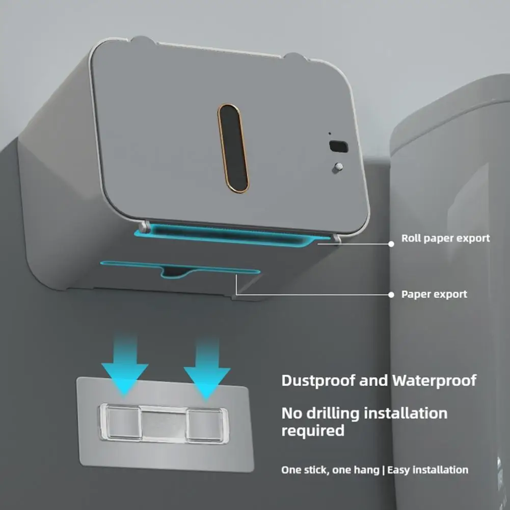Induction Toilet Paper Holder Shelf Automatic Paper Out Wc Paper Rack Wall-Mounted Toilet Paper Dispenser Bathroom Accessories 3