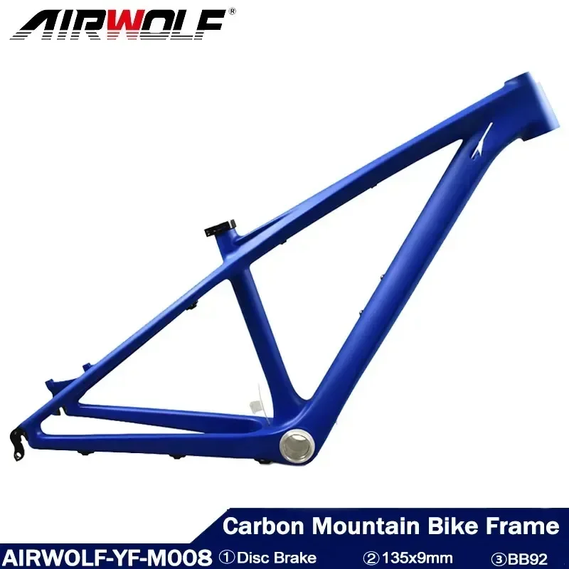

Airwolf T800 Carbon Bike Frame 26er Carbon Bicycle Frame 29er Mountain Carbon Bike Frame 135*9mm Disc Brake Bicycle Frameset