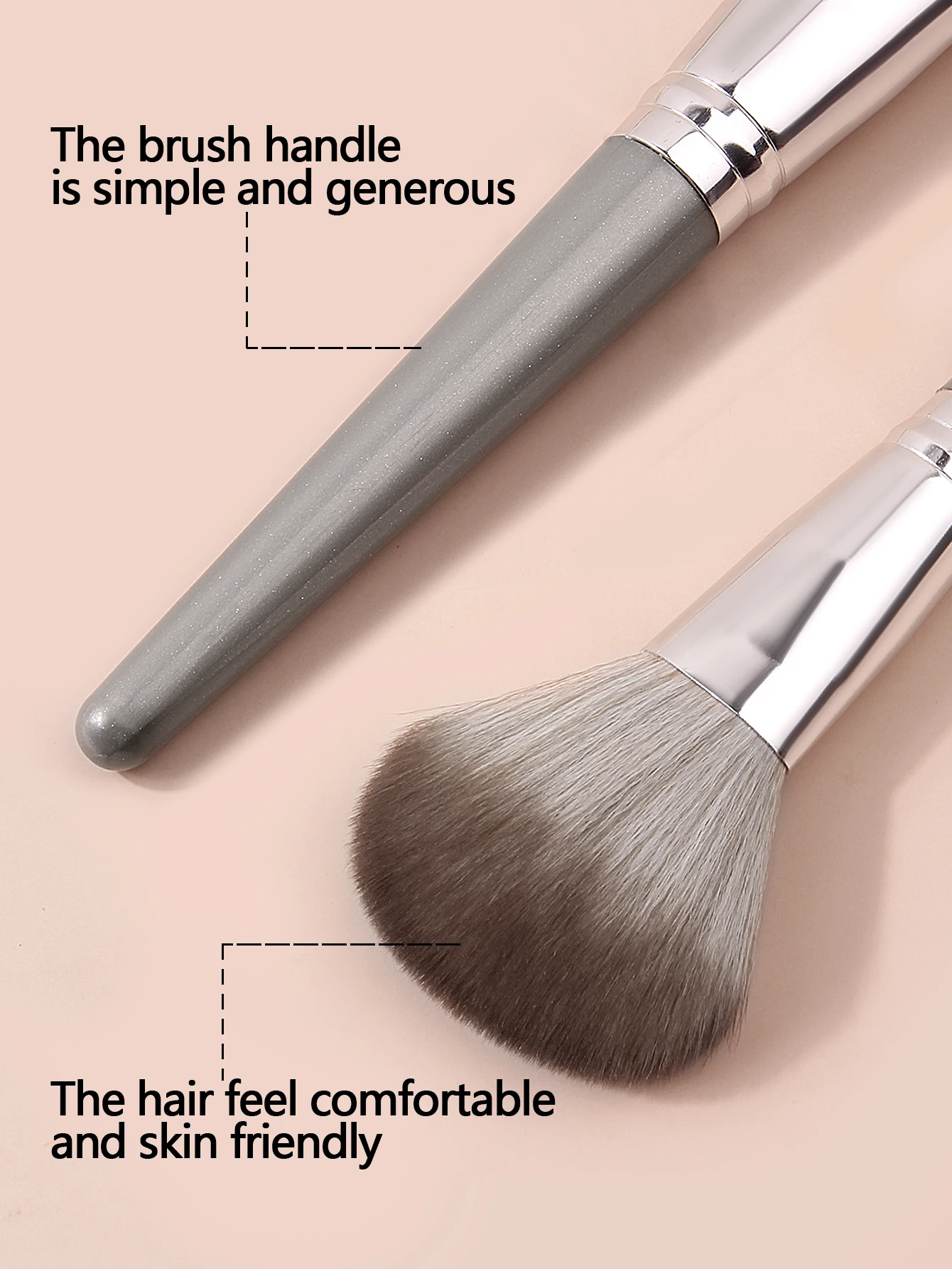 1pcs high quality fluffy soft large powder brush powder blusher brush repair brush multi-function beginner makeup brush tool 3