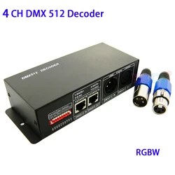 DMX512 decoder dimmer DC 5V 12V 24V RGBW 4CH DMX 512 Decoder led  Strip controller DMX to PWM RGBW Light 4 Channel*4A 16A