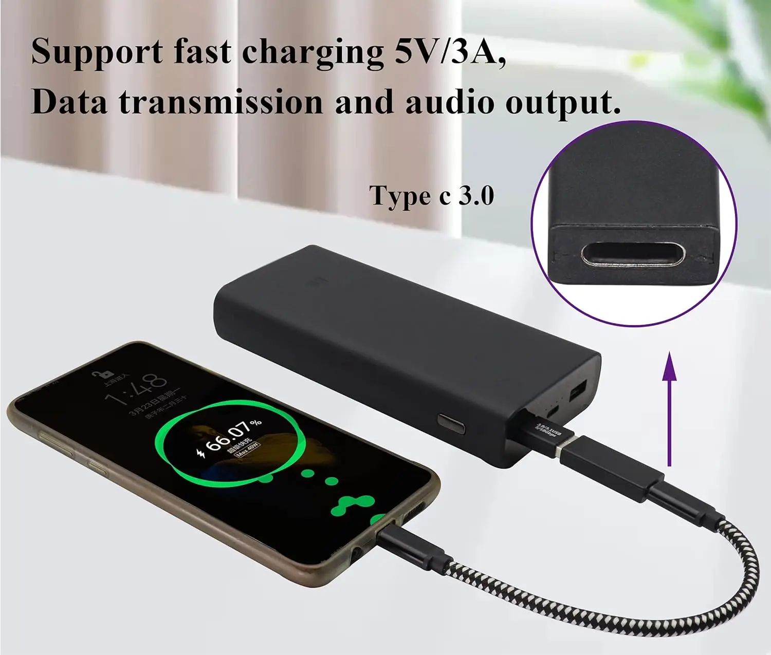 High-Speed USB Type-C to USB 3.0 Adapter - Female to Male Converter for PCs, Laptops, Chargers, and U-Disks