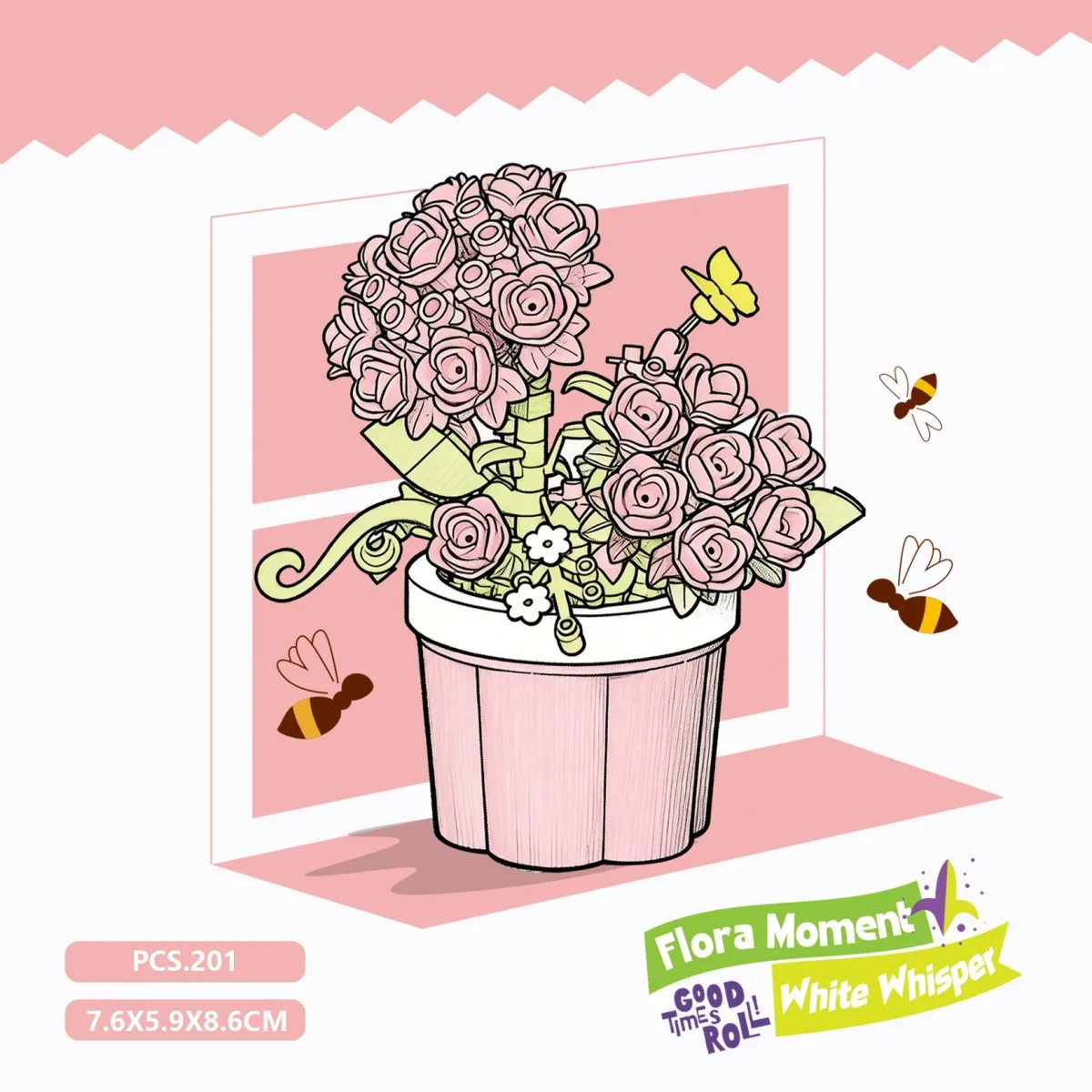 Mini Flower Pot Building Blocks - Colorful Floral Bouquet Educational Toy Set for Kids - Perfect Mother's Day Gift
