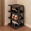Multi layer Shoe Rack Folding Shoe Rack Bamboo Slim Clogs Box Fashion Shoe Storage Rack Telescopic Shoe Box Shoe Cabinet 3