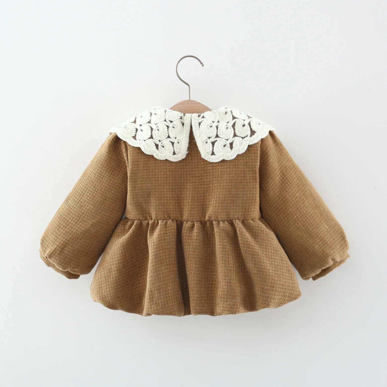 (9 Months -3 Years Old) Winter New Korean Style Baby Girl Coat, Sweet And Warm Children'S Long Sleeved Clothes