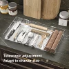 Kitchen Silverware Drawer Organizer Expandable Utensil Tray Adjustable for Spoons Forks Knives Flatware and Cutlery Organizer 4