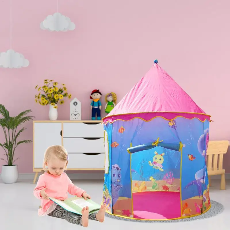 

Foldable Princess Castle Play Tent Portable Children Tent Outdoor Games Garden Tipi Princess Castle Pop Up Play Tent House Toys