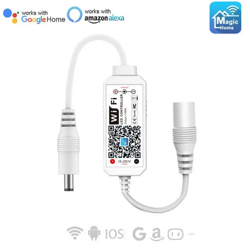 Controller Led 5V 12V 24V Mini Nuove Luci Con Supporto Per La Sincronizzazione Musicale Amazon Alexa Assistant Led Strip Switch Monocolore