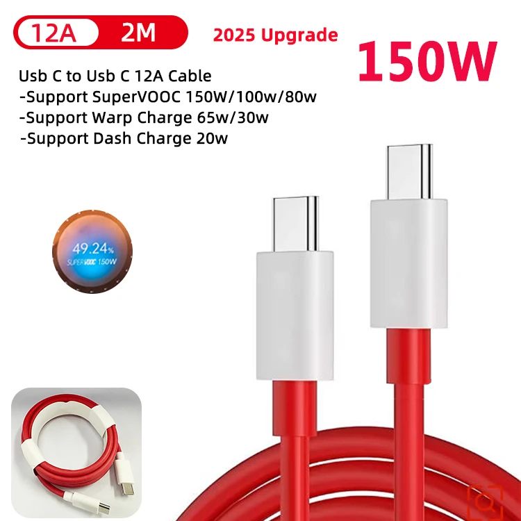 ตัวเลือกสินค้า สายชาร์จ OnePlus Warp Supervooc แท้ ชาร์จเร็ว 100W สำหรับ OnePlus 13/11/10 Pro/9/8t/Nord