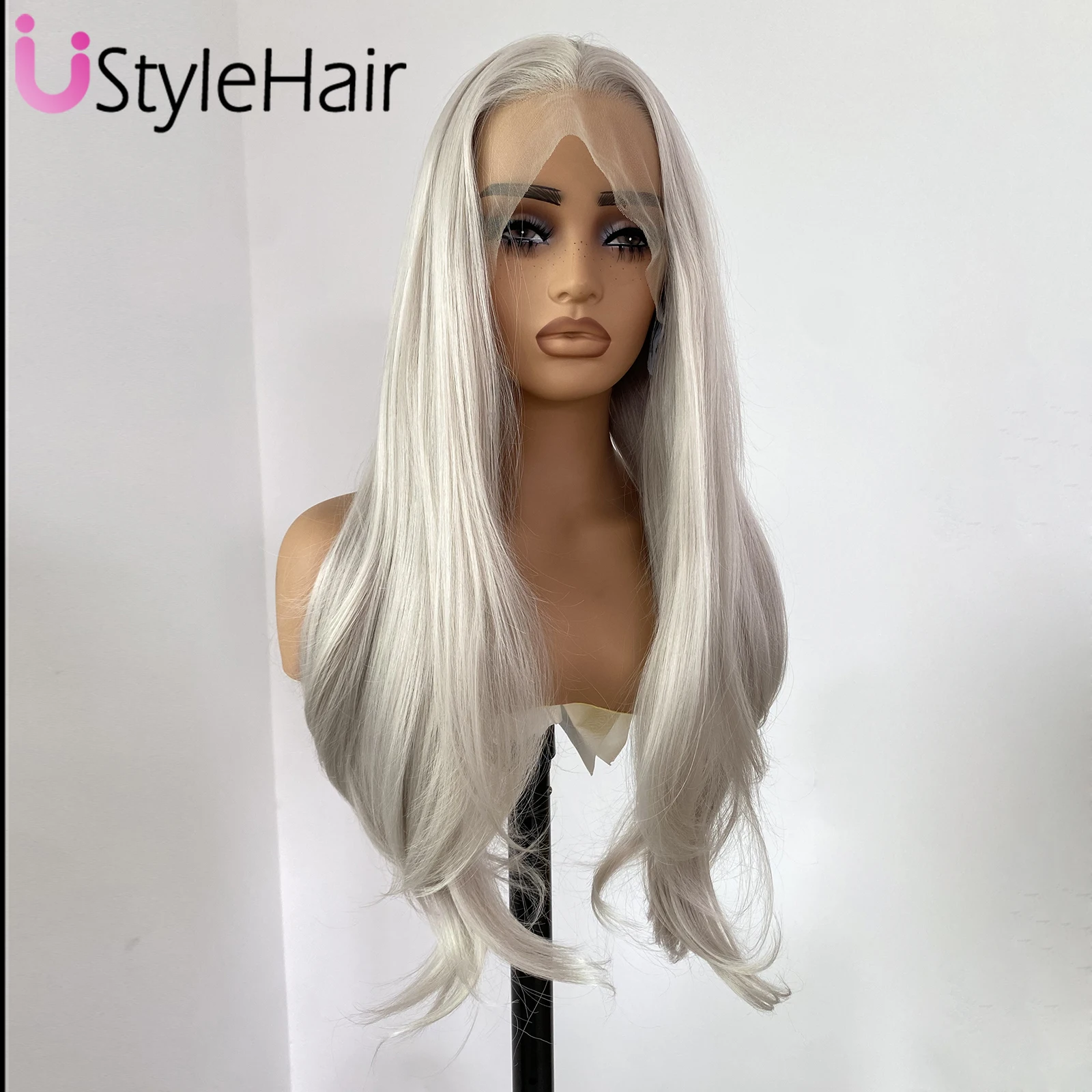 Ash Blonde Lace Front Wig Long Natural Wavy Synthetic Hair 13x4 Glueless Natural Hairline Daily Wear Cosplay Wigs for Women 5 S779e8746c80b48808ed19046c9b5e486Y