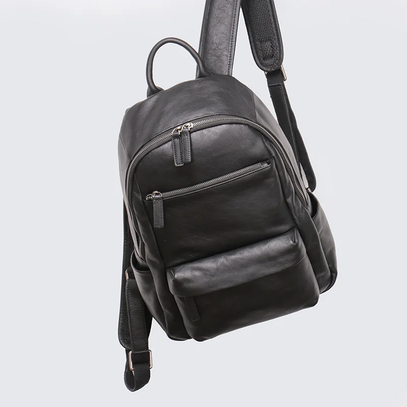 

High Quality Men's Backpack Men Genuine Leather Travel Backpacks Male Multifunctional School Bag Outdoor Fashion Camp Bag