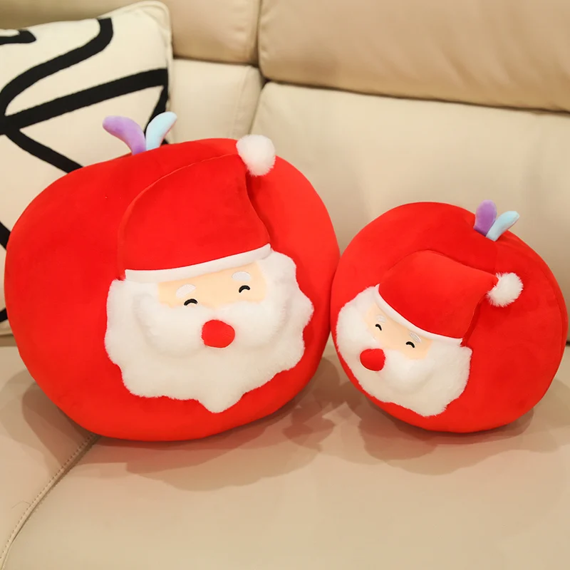 New Year Santa Claus Plush Doll Kawaii Santa Claus Apples Stuffed Home Christmas Decoration Stuffed Toys Holiday Gifts 3