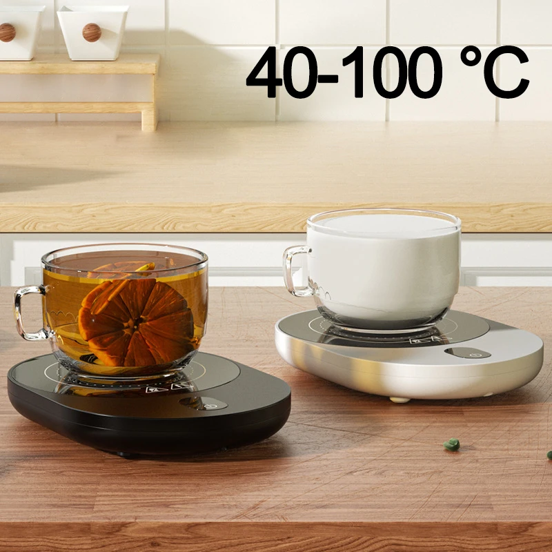 200W Cup Heater Coffee Mug Warmer 100°C Hot Tea Maker Warmer Coaster Electric Hot Plate 5 Gear Heating Pad with Timer 220V 2