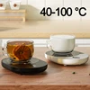 200W Cup Heater Coffee Mug Warmer 100°C Hot Tea Maker Warmer Coaster Electric Hot Plate 5 Gear Heating Pad with Timer 220V 2