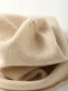 Women 100% Pure Cashmere Beanies Solid Caps Rolled Hem Hat Casual Basic Soft Autumn Winter Real Cashmere Warm Sleep Hair Bonnet 4
