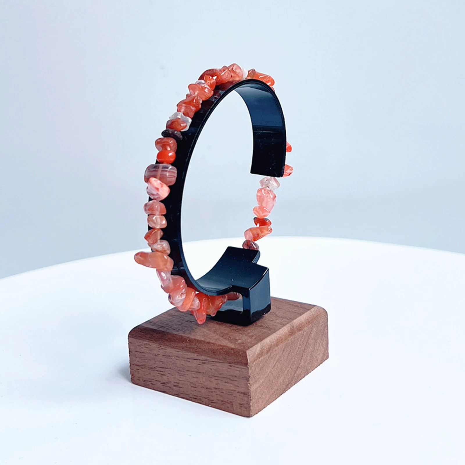 C Shape Watch Display Stand Tool Wooden Base for Retail Store Showcase