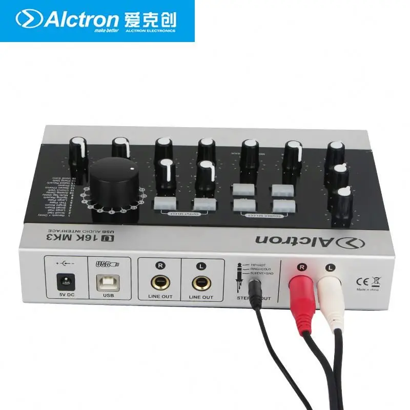 Alctron U16K MK3 High Quality New Best Studio Usb Interface Sound Card Recording for home and studio live broadcast