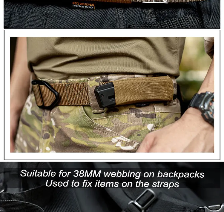 Tactical Waist Belt High Elasticity Tool Cover 38-40mm Belt Concealed Carry EDC Knives Folding Knives Flashlights Holster