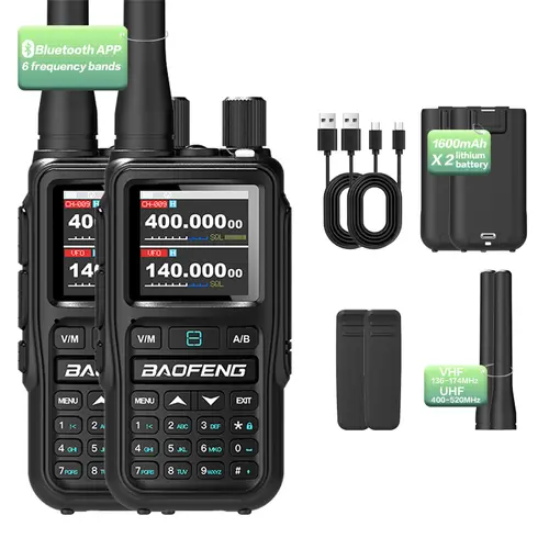 Baofeng UV-5R Mini 5W Walkie Talkie (2 Pack) | Bluetooth APP, NOAA Weather, 999 Ch | USB-C Charging for Outdoor/Hunting - Image 7