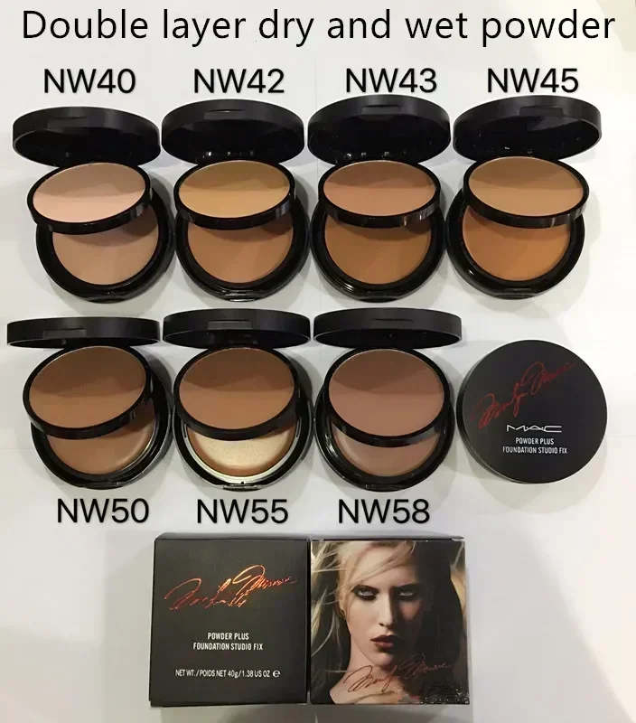 

BRAND FASHION DRY AND WET MAKEUP POWDER PLUS FOUNDATION