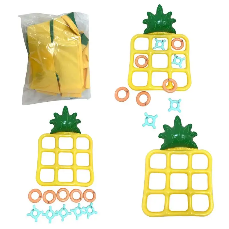 Inflatable Pool Toss Game Inflatable Toys Board Games Pineapple-Shaped Toss Game For Party & Pool Floating Set gift