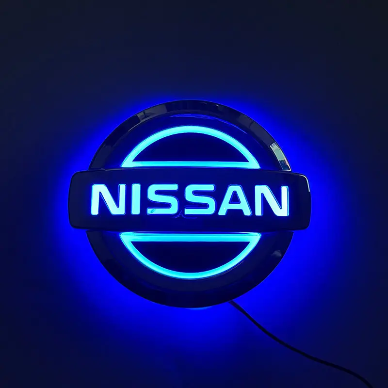 닛산 GTR 니스모 캐시카이 패트롤 엑스트레일 티다 나바라 실피 쥬크 티아나 스카이라인용 자동차 5D LED 전후방 라이트 엠블럼 스티커
