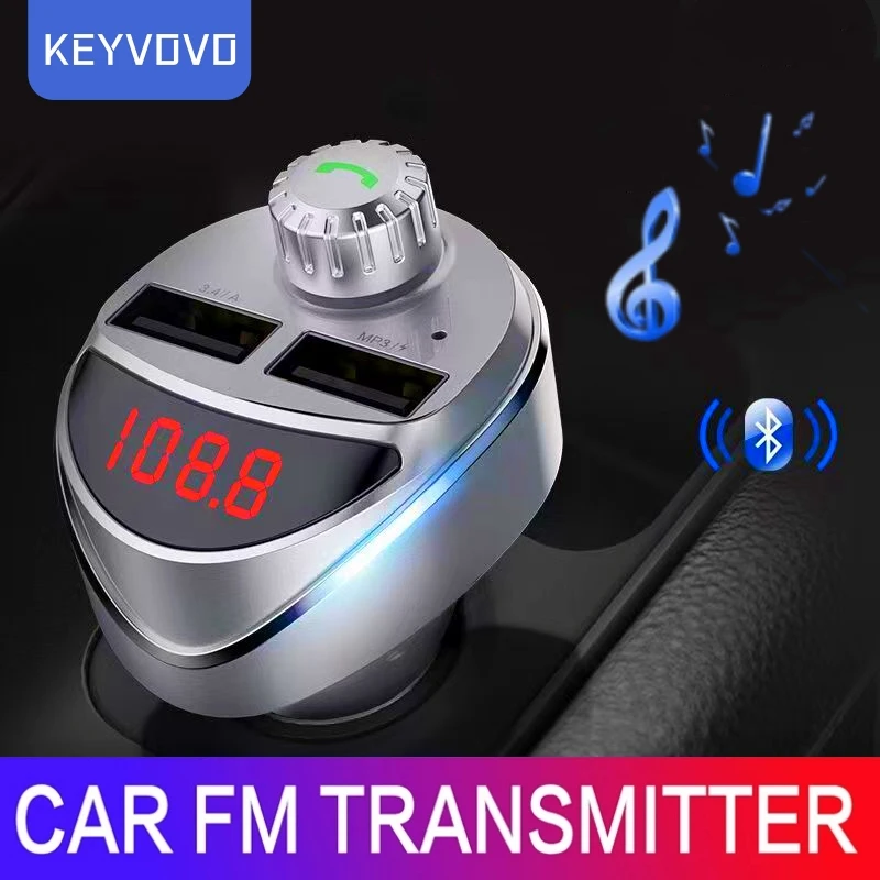 12-24V Car Bluetooth FM Transmitter 87.5-108 Mhz Audio Car Mp3 Player 5V  Output USB Auto Car Fast Charge Electronic Accessories