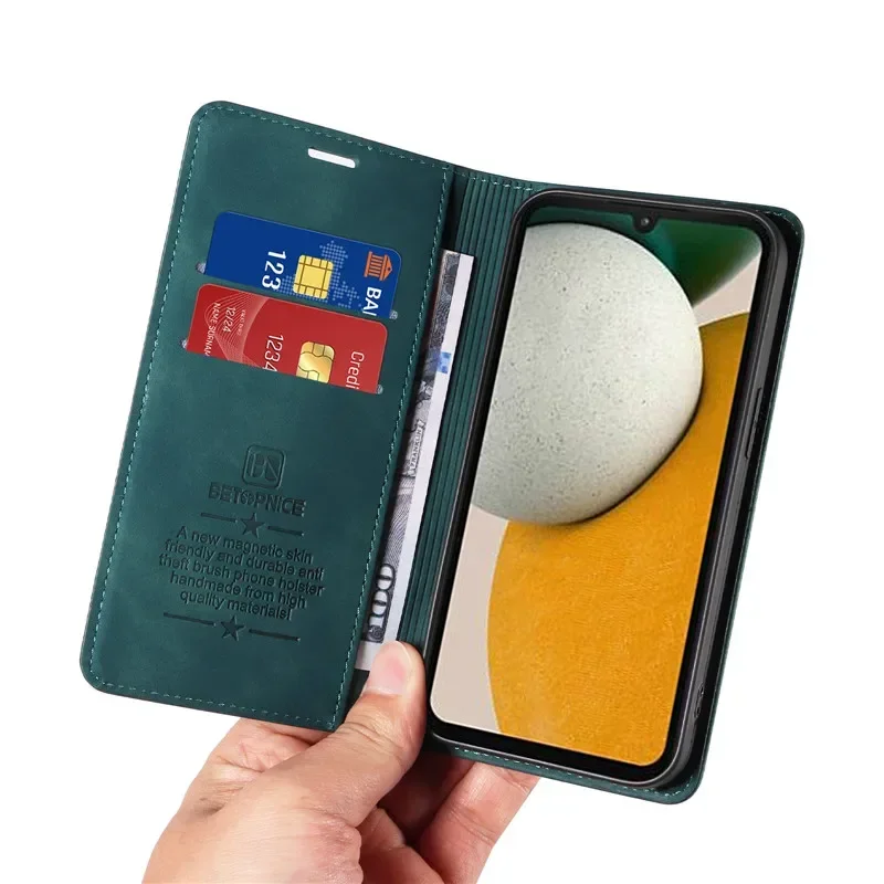 Secure Leather Wallet Flip Case with Card Holder