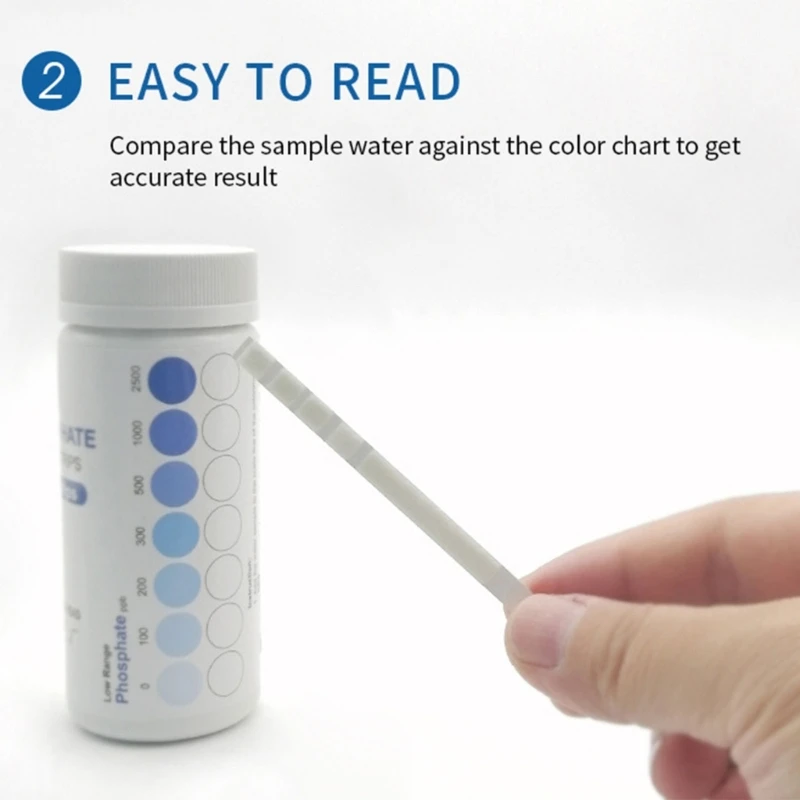 Aquarium Test Strips 25Pcs Easy Testing for PH Chlorine Hardness Alkalinity Fishtank Water Quality Phosphate Test Strips Y5GB