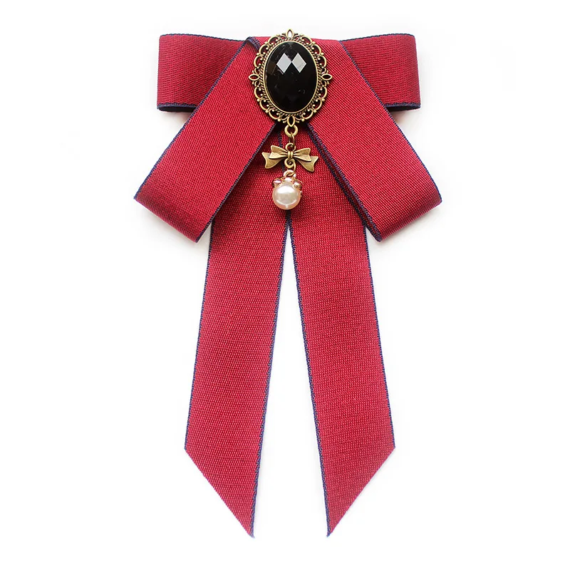 Men Women Wedding Suit Party Rhinestone Alloy Business Neck Collar Shirt Bow Tie Cravat British Girl College Ribbon Bowtie bow tie