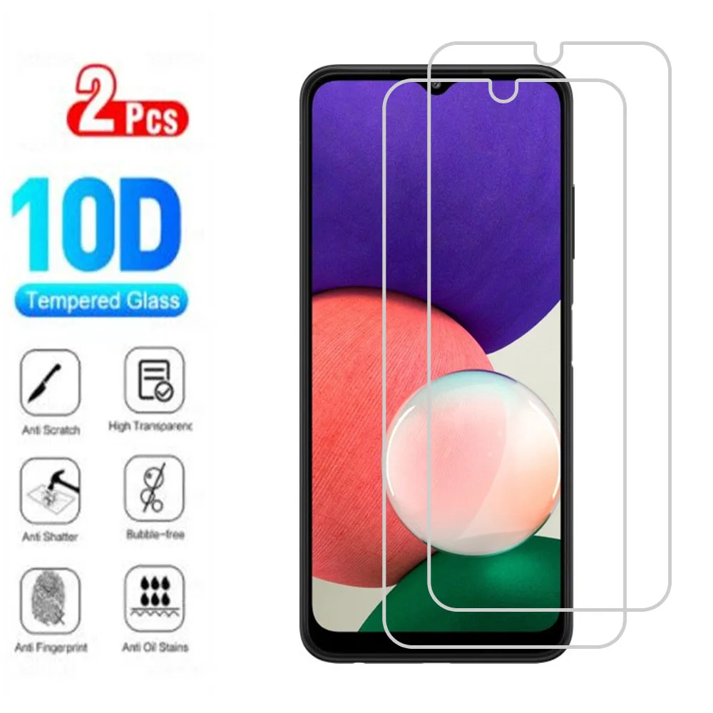 2Pcs Original 9H HD Protective Tempered Glass For Samsung Galaxy A22 5G 6.6&quot SM-A226B Phone Screen Protector Cover Film |