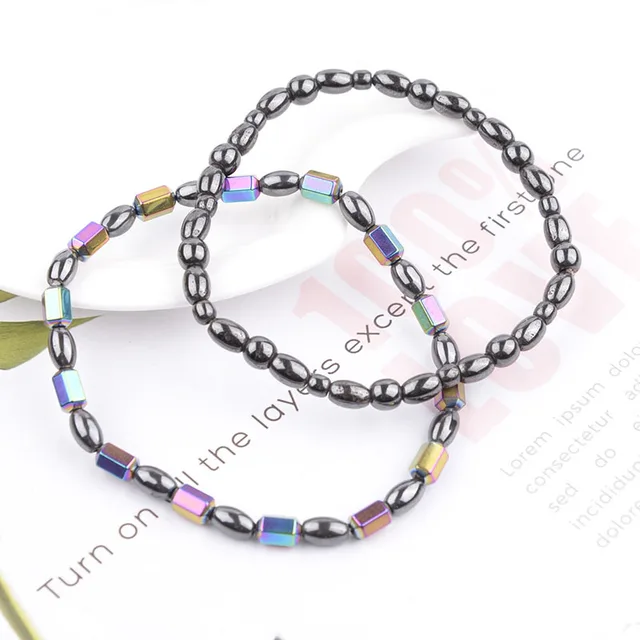 Wholesale Anklet Black Magnetic Bracelet Gallstone Jewelry Manufacturer Care Natural Fashion Elastic for Men and WomenCharm Gift