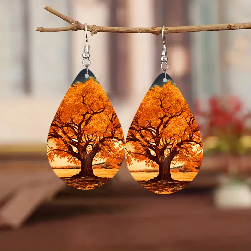 Rainbow Tree Of Life Dangle Earrings