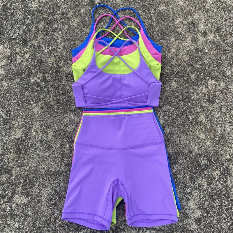 Saashi Quick-Dry 2-Piece Sports Set – U-Neck Bra & Bell-Bottom Pants
