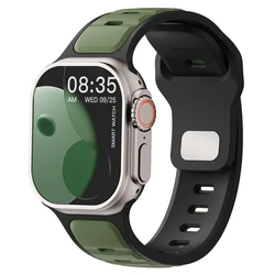 Silicone Sports Band for Apple Watch - Versatile and Durable Watch Strap (BGr)